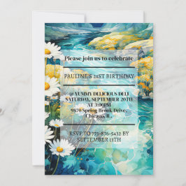 Schöne Springtime Creek Geburtstagsparty Einladung