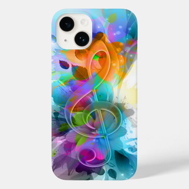 Schöne Spritzer Musiknote Case-Mate iPhone Hülle (Rückseite)