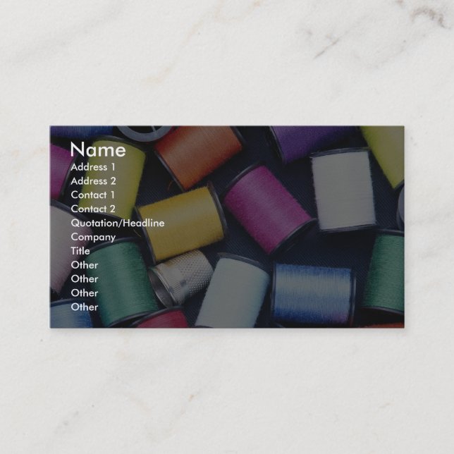 Schöne Spulen des Fadens Visitenkarte (Vorderseite)