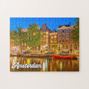 Schöne Stadt Amsterdam, Niederlande Puzzle