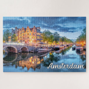 Schöne Stadt Amsterdam, Niederlande Puzzle