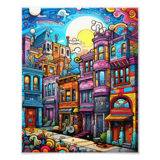 Schöne Stadt Fotodruck