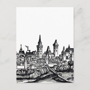 Schöne Stadt in Frankreich am Mittelmeer Postkarte
