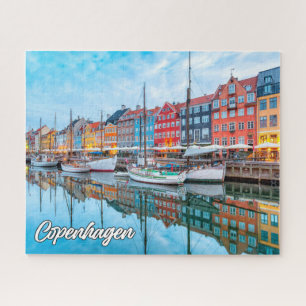 Schöne Stadt Kopenhagen, Dänemark Puzzle