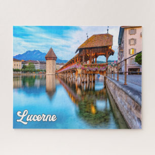 Schöne Stadt Luzern, Schweiz Puzzle