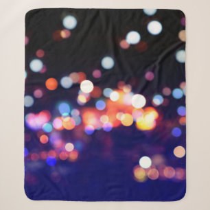 Schöne Stadt Nacht Bokeh Licht, abstrakte Unschärf Sherpadecke