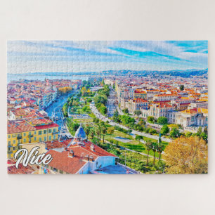Schöne Stadt Nizza, Frankreich Puzzle