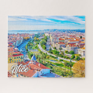Schöne Stadt Nizza, Frankreich Puzzle