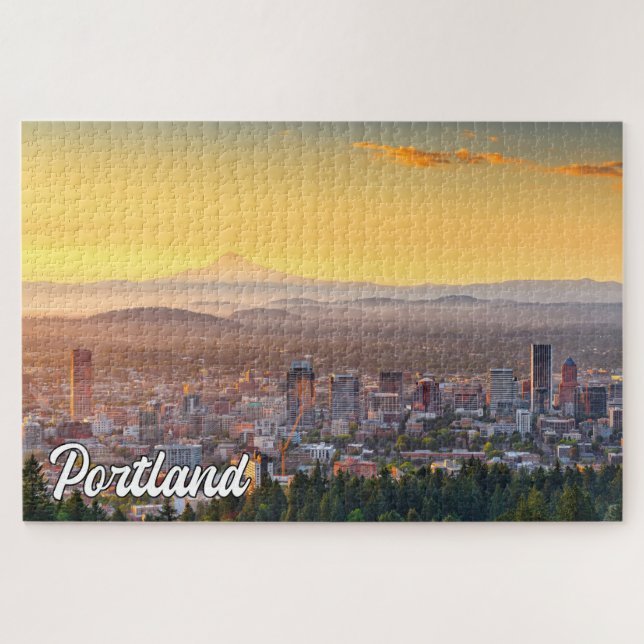 Schöne Stadt Portland, Oregon Puzzle (Horizontal)