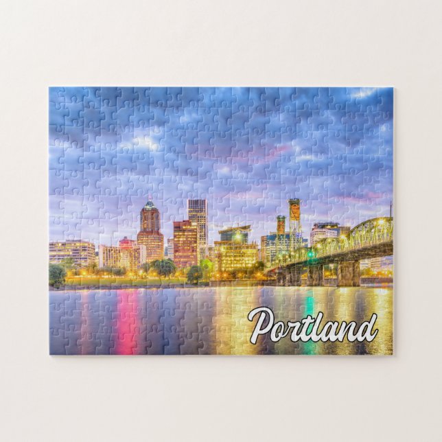 Schöne Stadt Portland, Oregon Puzzle (Horizontal)