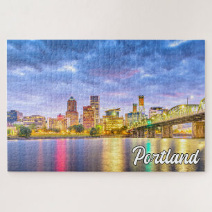 Schöne Stadt Portland, Oregon Puzzle
