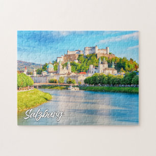 Schöne Stadt Salzburg, Österreich Puzzle
