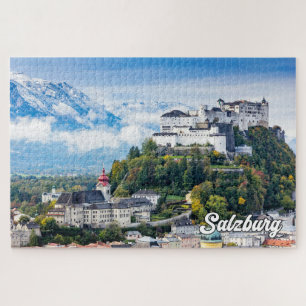 Schöne Stadt Salzburg, Österreich Puzzle