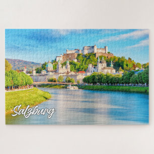 Schöne Stadt Salzburg, Österreich Puzzle