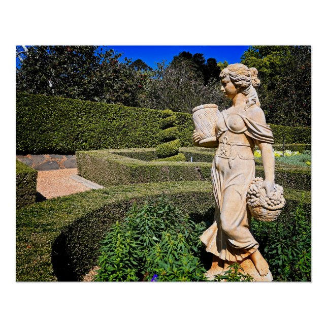 Schöne Statue im Queens Park Toowoomba Poster (Vorderseite)