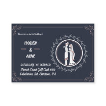 Schöne staubige Hochzeitseinladung