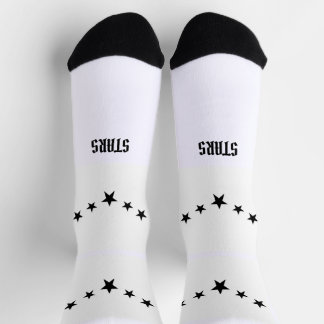 Schöne Sterne Text mit schwarzer Farbe Fünf Sterne Socken