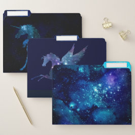 Schöne Sternengalaxie aquamarin Papiermappe