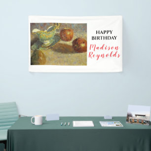 Schöne Stilleben mit Antiquität und Obst Banner
