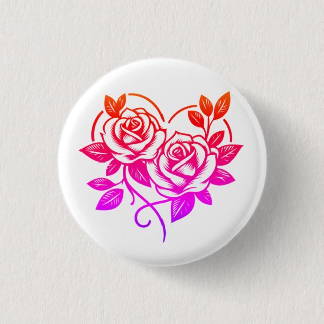 Schöne stilvolle Rose Button (Vorderseite)