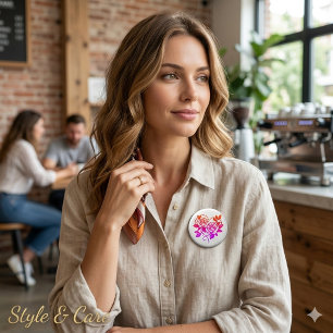 Schöne stilvolle Rose floral Button