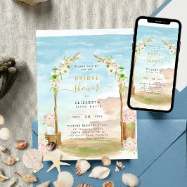 Schöne Strand Coastal Bridal Dusche Einladung