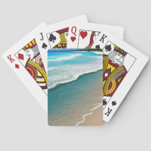 Schöne Strandansicht Spielkarten