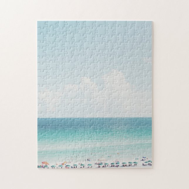 Schöne Strandfotografie Cool Blue Ocean Skies Puzzle (Vertikal)