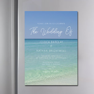Schöne Strandfotografie Hochzeit am Meer Magneteinladung