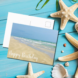 Schöne Strandfotografie zum Geburtstag Postkarte