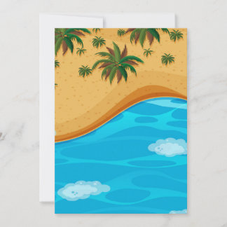 Schöne Strandlandschaft Dankeskarte