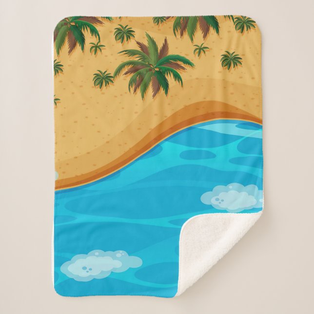 Schöne Strandlandschaft Sherpadecke (Vorderseite)