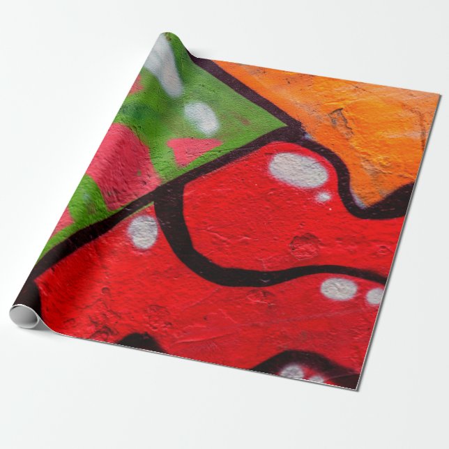 Schöne Straßenkunst von Graffiti. Abstrakte Farbe  Geschenkpapier (Ungerollt)