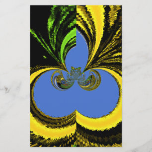 Schöne Südafrikanisch Gelb und Blau Kunst Briefpapier