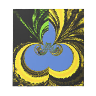 Schöne Südafrikanisch Gelb und Blau Kunst Notizblock