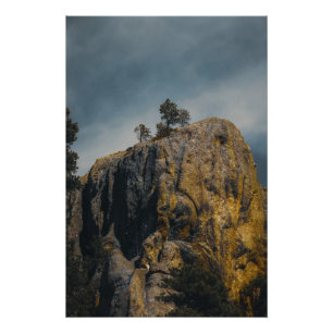 Schöne Süddakota Naturescape unter Moody Sky Poster