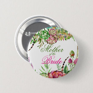 Schöne Sukkulenten Mutter der Bride Button