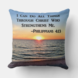 SCHÖNE SUNRISE PHILIPPIANS 4:13 PILLOW KISSEN