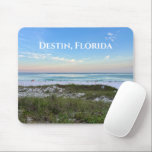 Schöne Sunset Beach Fotografie Custom City Mousepad<br><div class="desc">Diese malerische Strandmousepad zeigt Küstenfotos von Destin Florida mit einem herrlichen rosa und orangefarbenen Sonnenuntergang,  der die Meereswellen über dem Sand und dem Meeresgras sanft berührt. Schöne Postkarten vom beliebten Urlaubsort oder der Heimatstadt.</div>