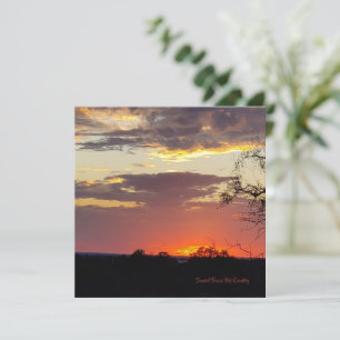 Schöne Sunset Texas Hill Country Flat Card