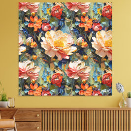Schöne süße Blume und Rose Leinwanddruck