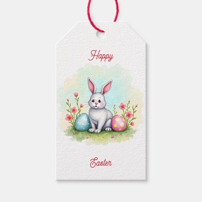 Schöne süße Osterhasen-Sammlung Geschenkanhänger (Vorderseite)