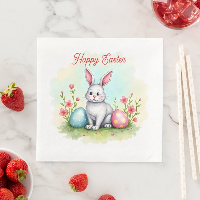 Schöne süße Osterhasen-Sammlung Serviette (Beispiel)