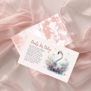 Schöne Swan Floral Baby Duschbücher für Baby Begleitkarte
