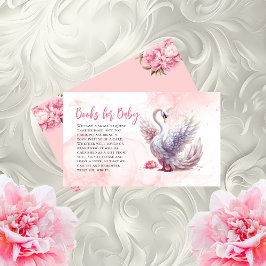 Schöne Swan Floral Baby Duschbücher für Baby Begleitkarte