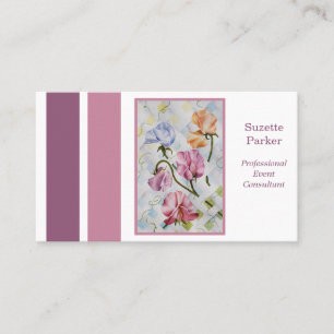 Schöne Sweet Pea Blume Eventplaner Visitenkarte