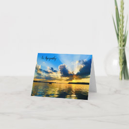 Schöne Sympathekarte im Sonnenuntergang Karte
