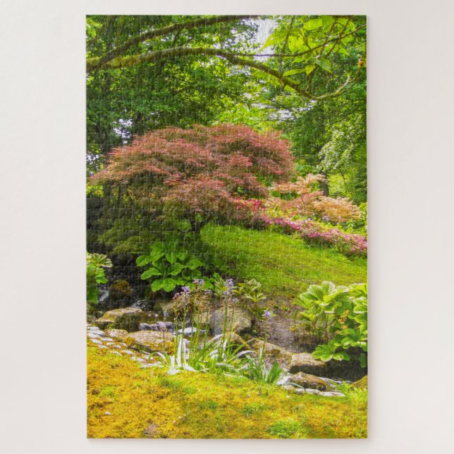 Schöne Szene aus dem Keukenhof Park, Niederlande Puzzle (Vertikal)