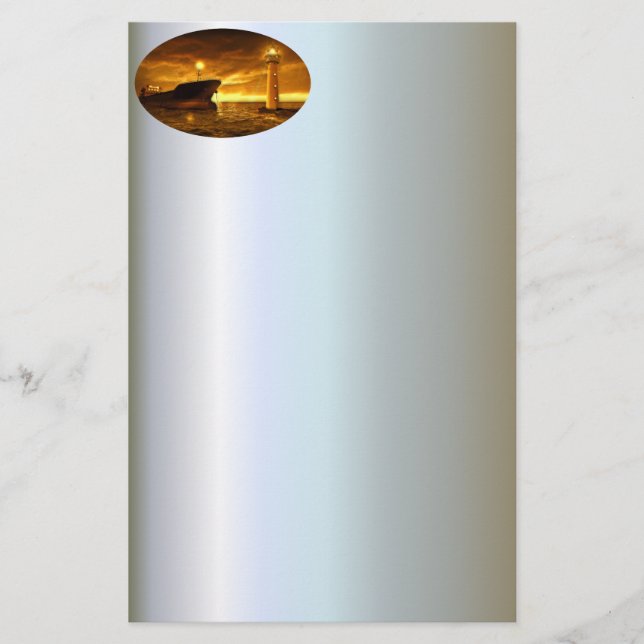Schöne Szene mit Leuchtturm (Vorderseite)
