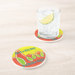 Schöne Tage & eine bessere Nacht mit Dankbarkeit Sandstein Untersetzer